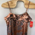 NEW LaBelle Fashions Silk Beaded Tiered Formal Dress Copper‎ Gray Floral Size 20 Brown Photo 1