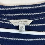 Lucky Brand  Navy & White Striped Henley L/S Pullover Shirt Size Large #4688 Photo 6