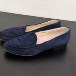Cole Haan  Blue Suede Leather Embroidered Loafers Size 6‎ B Preppy Quiet Luxury Photo 12