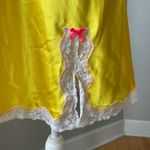 Vintage Victoria’s Secret Yellow White Hot Pink Slip Dress Chemise Size Large Photo 4