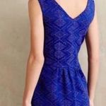 Maeve  Royal Blue Patterned Mini Dress Photo 1