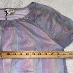 Andree by Unit  size small purple iridescent blouse lined sheer longsleeve casual Photo 4