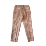J CREW Collection Gold Coral Holiday Straight Ankle Pants Size 4 Photo 2