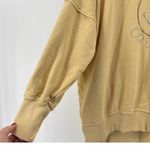 Aerie Smiley Face "Total Optimist" Graphic Oversized Sweatshirt Yellow Small Photo 4