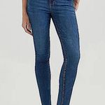 Riders By Lee Lee Riders Mid Rise Skinny Blue Denim Jeans Size 12 Photo 0