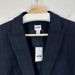 J.Crew Petite One Button Blazer Navy Pinstripe Classic Minimalist US 10P NWT Photo 6