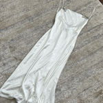 ZARA  satin bow white dress Photo 0