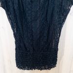 Y2K Mauve Womens Lace Sheer Top Size S Black Boho Whimsigoth Fairy Grunge Photo 2