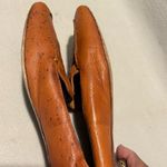 Tory Burch  square-toe tan color loafers embossed logo size 8.5 Photo 8