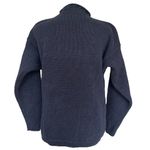 Vintage Floral Chunky Knit Sweater Blue Multi Crystal Kobe Size M Cotton Ramie Size M Photo 3