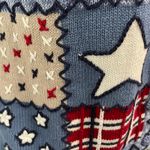 Vintage Americana Knit Sweater Patriotic Bobbie Brooks Womens Small Sleeveless Blue Photo 3