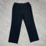 Style & Co  Petite Striped‎ Flat Front Straight Leg Trouser Pants Black 10P Photo 2
