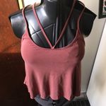 Lulu strappy rose sleeveless crop S top Pink Photo 1