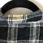 Charlie Paige Womens Flannel Shirt Tunic Plaid Pockets Black White S Photo 2