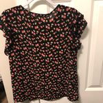 Riah Fashion  Floral Ruffled Sleeve Blouse sz S Photo 1
