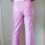 For Love & Lemons BILLIE VINYL PANTS Pastel Pink Cropped Girly Coquette Sz Lrg Size L Photo 9