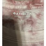 Athleta  Tie-Dye Cotton T-Shirt Tee Size Large Pink White Short-Sleeve Athleisure Photo 4