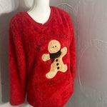 secret treasures  Red Sweater with Gingerbread Design Photo 2