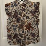 Elan  Women’s Boho Floral Print Cotton Split Neck Flutter Sleeve Top & Skirt Set Photo 2