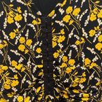 Anthropologie MAEVE Black Yellow Floral Corset Short Sleeve Mini Dress Photo 4