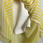 Gianni Bini Yellow Striped Maxi Dress Layered Ruffle Tank Photo 5