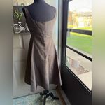 J.Crew Vintage Y2K  brown silk holiday sleeveless dress, size 12 Photo 7