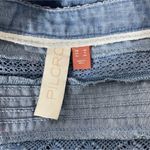 Pilcro  Size 12  Top Blouse Button Down Fringe Boho Long Sleeve Denim Photo 6