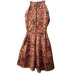 Copper Key Paisley Print Floral Sleeveless Halter A-Line Dress Multicolored Photo 2