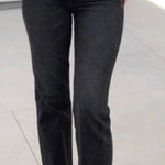AYR The LaLa Straight Leg Jeans in Hush Hush Black Wash size 33 Short Photo 0