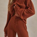 🤎🍁🍂NWT SNDYS HENDRIX KNIT PANTS IN RUST (pants only) Brown Photo 1