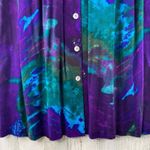 Rabbit Rabbit Rabbit Designs Maxi Dress Womens 10 Purple Batik Mother of Pearl Photo 3