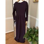 Betsy and Adam size 4 Ruffled Side-Slit Gown, Purple Photo 4