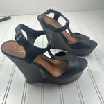 Candie's Candie’s Women’s Black Platform Wedge Sandals – Size 8 Photo 2