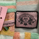 Juicy Couture Melon Mint White Striped Terrycloth Hooded Poncho size M NEW Tags Photo 1