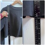 John Galt  Black Wash New York Embroidery Pullover Crop Sweater Small Casual Photo 4