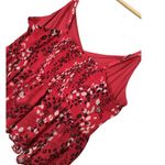 Torrid  Leopard Chiffon Peplum Midi Adjustable Strap Cami Red 1X Photo 6