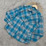 Simms Women’s Snap Button Down Shirt Longsleeve Outdoor Fishing UPF 50+ Blue M Size M Photo 0