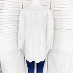 Rue 21  Crochet Lace Insets Off‎ The Shoulder Tunic Top White Small Photo 3