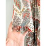 Cara Cara | Gibson Bird Paisley Ivory Multi Mini Dress | Sz XS/S Red Photo 6