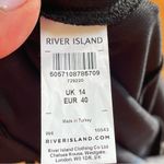 River Island  black cropped pants wide leg jumpsuit romper Sz 10 Medium Photo 12