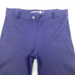 Betabrand Dress Pant Yoga Pants Straight Leg Navy Blue Large Photo 2