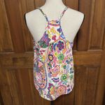 The Impeccable Pig  Crop Top Tank Women’s Size Medium Paisley Neon Racerback Boho Photo 4