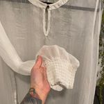 simply styled Sheer White Blouse Photo 3