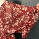 Bailey blue  Floral V-Neck Women's Top - Red Photo 1