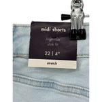 Ava & Viv High Rise Midi Jean Shorts Light Wash Plus Size 22 Cut Off NWT Photo 4