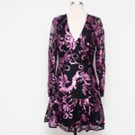 Milly - New! Tove Sequin Paisley Long Sleeve Minidress Photo 1