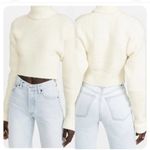 For Love & Lemons Ivory Light Weight Ribbed Long Sleeve Sweater S Photo 1