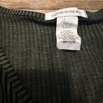 Caution to the Wind Black Pinstripe Wrap Blouse Photo 1