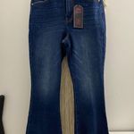 Amazon Dark Washed Flare Cropped Jeans Photo 1