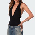 Edikted  Deep V Backless Bodysuit NWT Photo 2